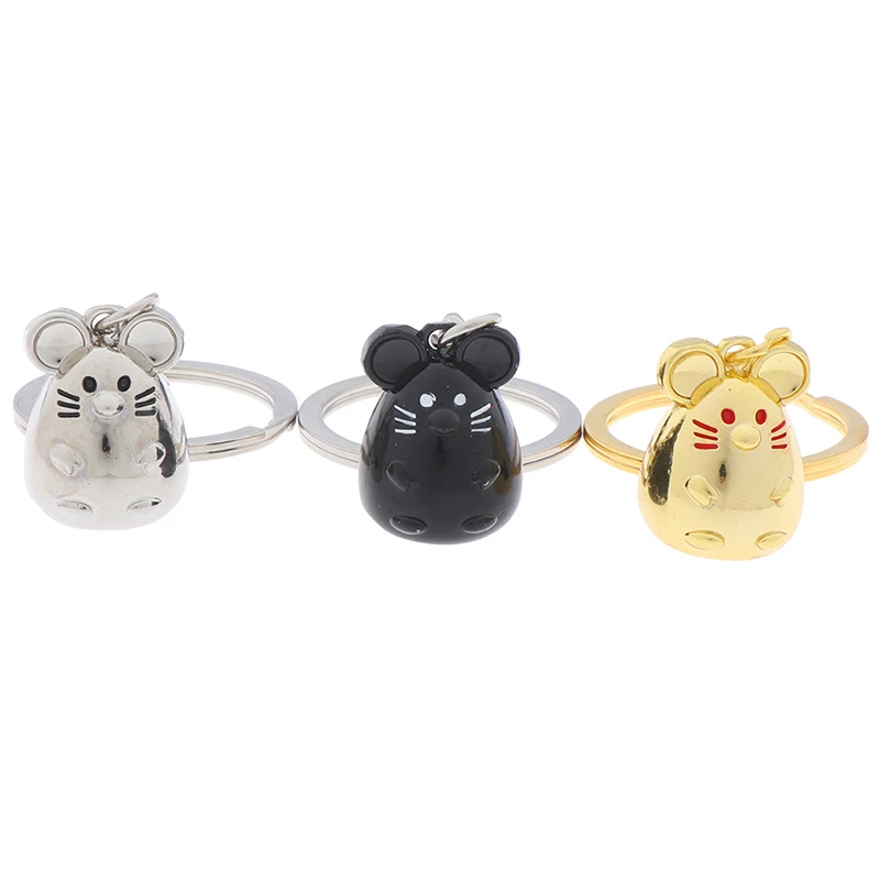 2020 Mouse Year Keyring Rat Keychain Fashion Animal Car Keyfob Bag Pendant Key Chain Keyring For Women Gift 2 Style