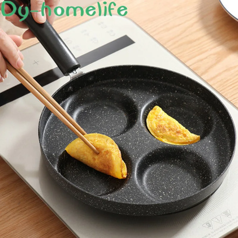 

Japanese Creative Grid Bakelite Handle Maifan Stone Frying Pan Kitchen Home Open Flame Induction Cooker Non-stick Frying Pan