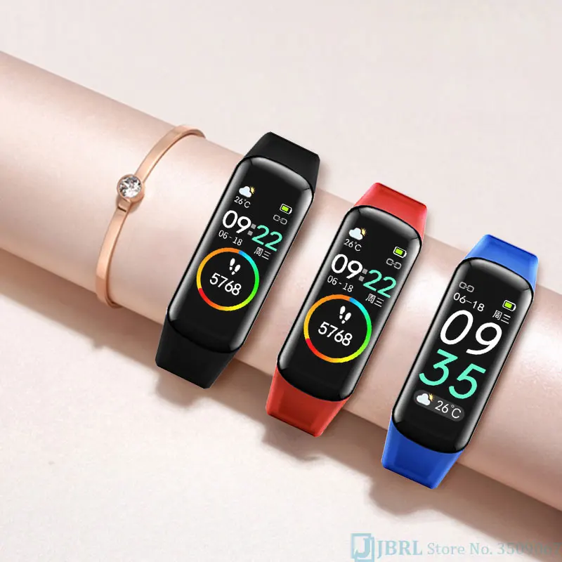 Спортивные Смарт-часы женские Smartband мужские подходят часы браслет для женщин