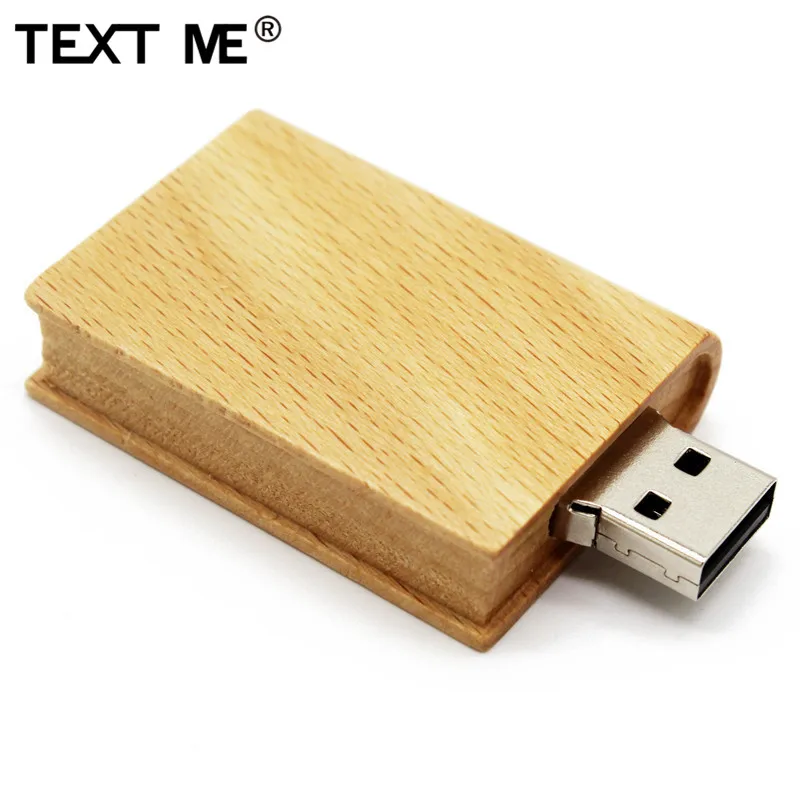 TEXT ME Maple деревянная модель Wbook с логотипом 64 ГБ флеш-накопитель 4 ГБ 8 ГБ 16 ГБ 32 ГБ Флешка USB 2,0 Usb Флешка лучший подарок