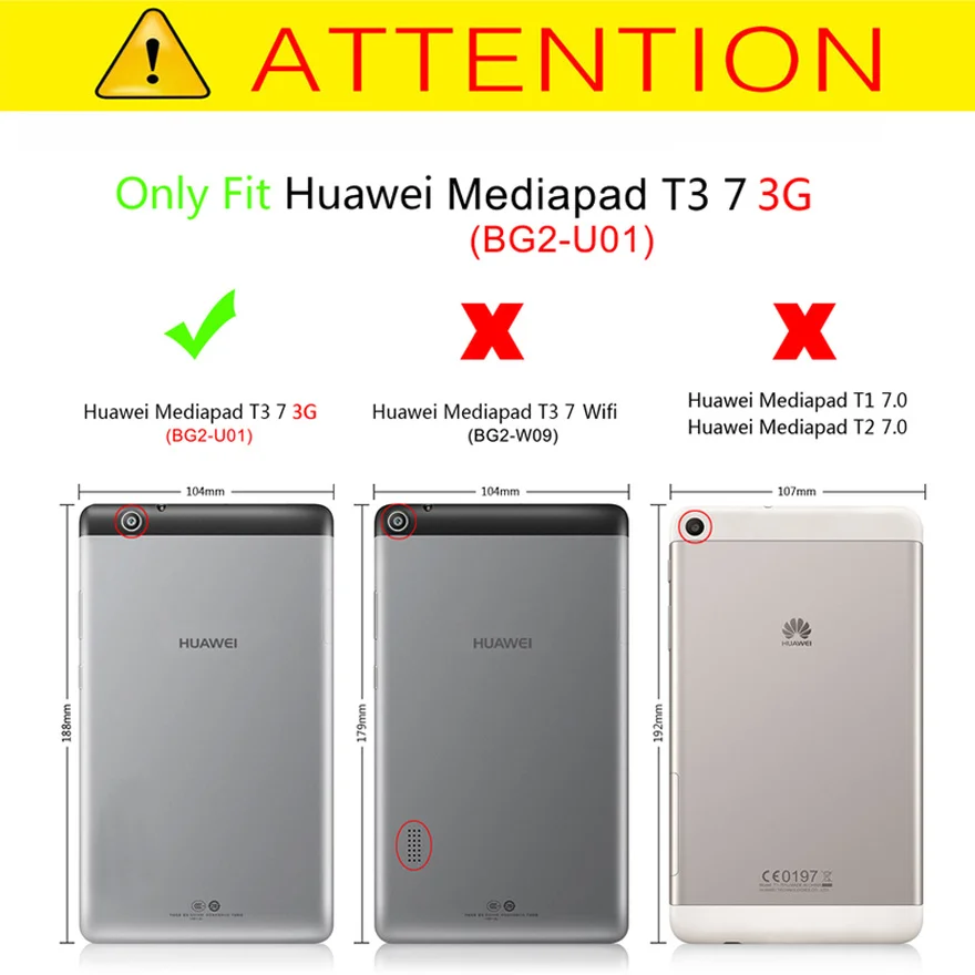 Ультра тонкий чехол для huawei MediaPad T3 7,0 3g BG2-U01 7-дюймовый планшетный чехол-книжка из искусственной кожи Подставка Funda защитный чехол+ Защитная пленка на экран+ подставка для ручек