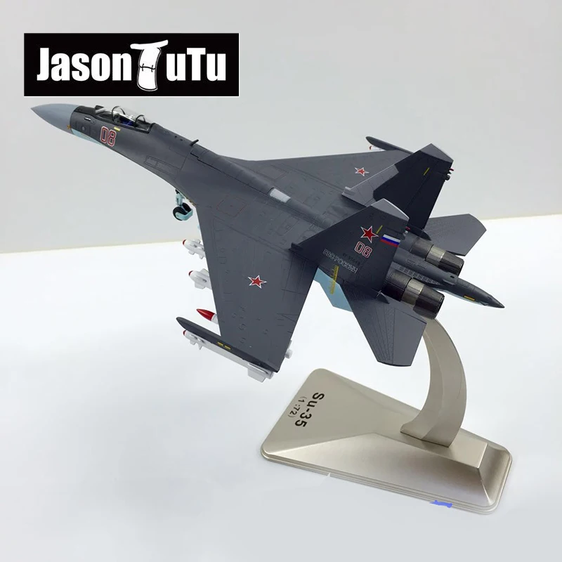 JASON TUTU Aircraft model 1/72 Scale Alloy Fighter Russian Su-35 Military Air Force SU35 Airplane Planes jason tutu 1 72 scale diecast alloy russian fighter sukhoi su 35 military air force su 35 aircraft model airplane dropshipping