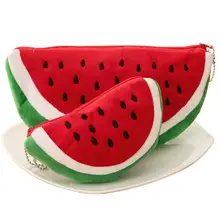 Милый плюшевый арбуз Монета сумки кошелек с вишенками большой объем арбуз школьная Ручка для детей пенал Популярные Кошельки для монет Kawaii