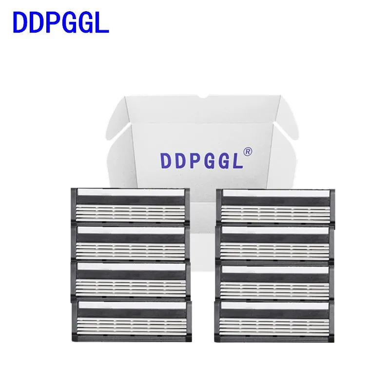 

DDPGGL Men 8 Pcs Blade Sharp Shave Great Quality Replaceable Blade 5 Layer Shaver Razor Blade Convenience Deep Facial Removal