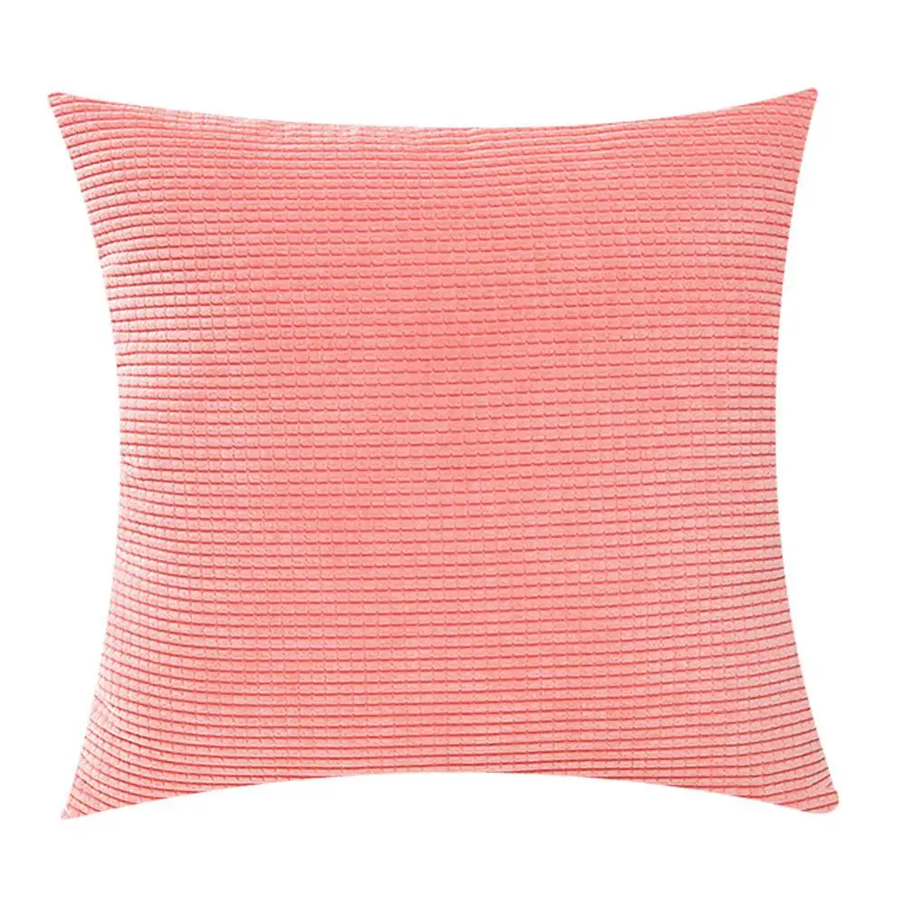 Meijuner, бархатные наволочки для подушек, наволочки для дивана, дивана, кровати, удобные, Супермягкие, вельветовые, кукурузные, полосатые, с обеих сторон, MJ047 - Цвет: pink