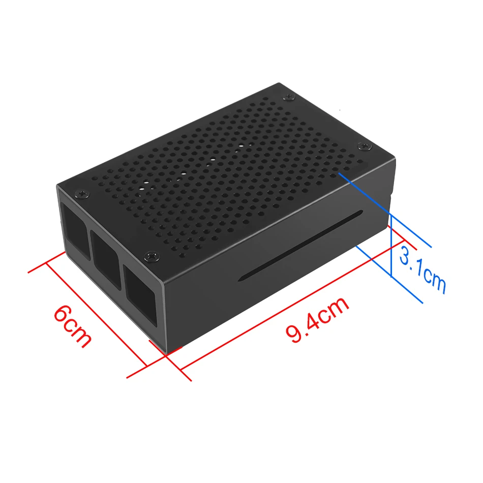 Raspberry Pi 4 B чехол, алюминиевый чехол, черный, серебристый корпус, металлический корпус для Raspberry PI 4, Модель B