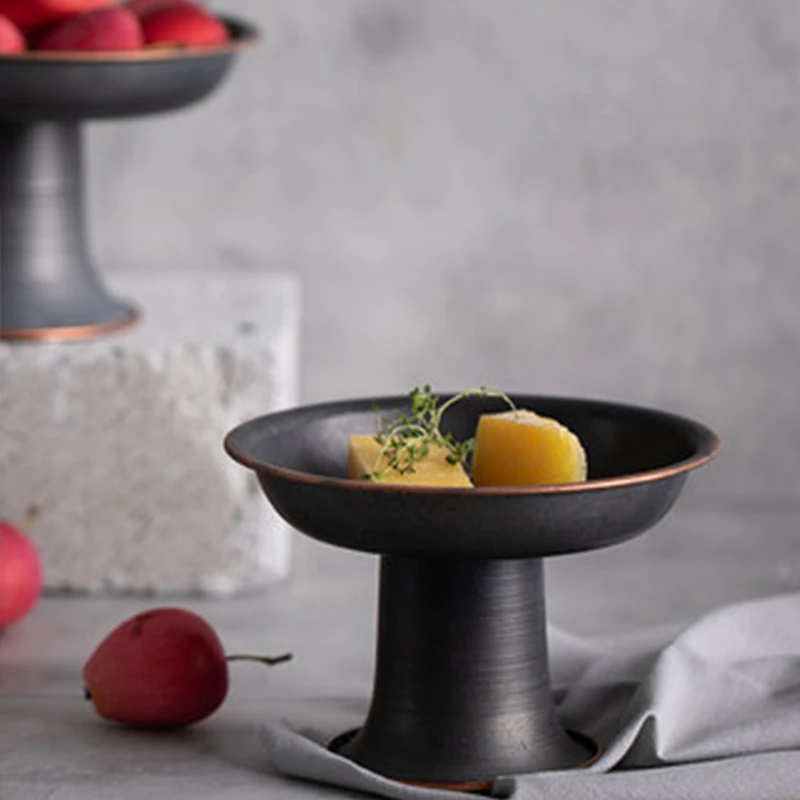 Plateau Vintage en fer forgé créatif, vaisselle, assiette à Dessert, gâteau créatif, assiette à dîner, cadeaux, maison, pain de fruits, noix, Plat séché