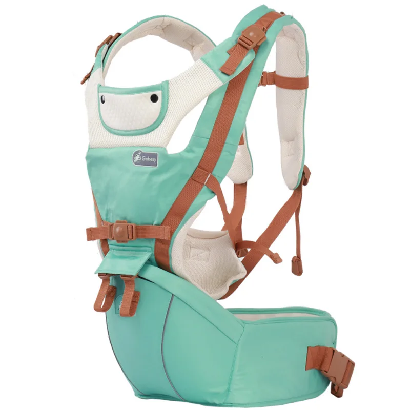 Переноска для ребенка сумка-кенгуру дышащая передняя сторона детская переноска Детский рюкзак сумка обертывание слинг для новорожденных - Цвет: Green Baby Carrier