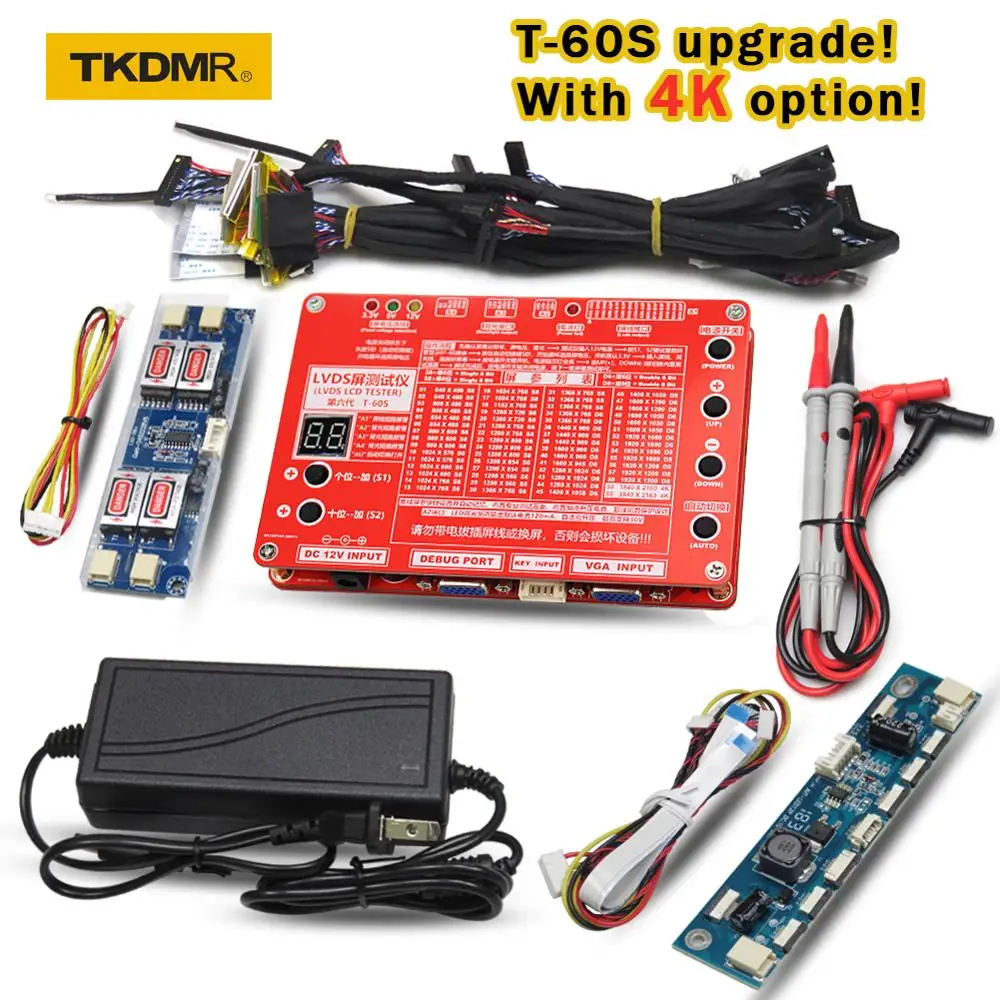 US $50.95 The 6th Generation Laptop TvLcdLed Test Tool Lcd Panel Tester Support 7 84 W Lvds Interface Cables Inverter 