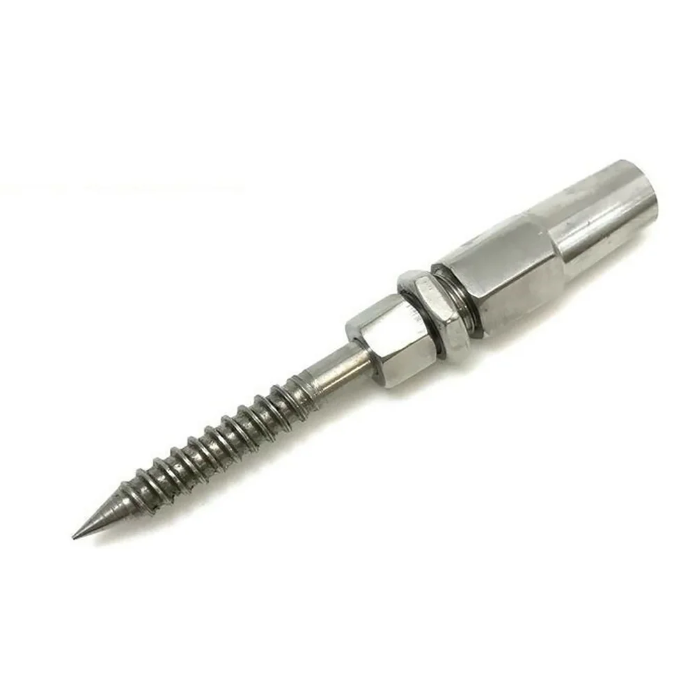 

T316 Terminal Lag Screw Fitting Durable Portable Cable Stud Stainless Steel Connector Hardware Outdoor RH Threaded For Railing