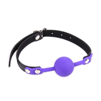 Bdsm Bondage Silicone Soft Mouth Ball Saliva Toy Ball Fixation Stuffed Open Mouth Gag Sex Adult Flirting Sex Toys for Couple New 2