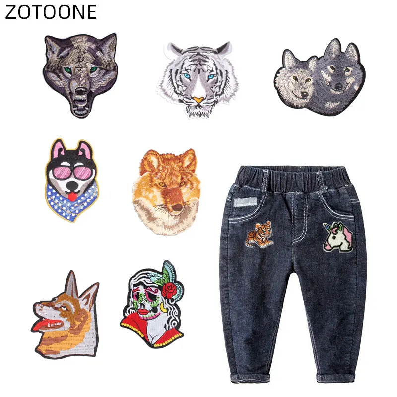ZOTOONE Sew on Patch for Jeans Pants Iron Animal Embroidered Patches Clothing DIY Badge Clothes Fabric Applique G | Дом и сад