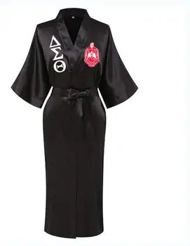 

Sorority Fraternity Loose Silk Bathrobe Lace Satin Delta Sigma Theta DST Clothes Robe Dressing Sister 3.0 1 Review9 orders