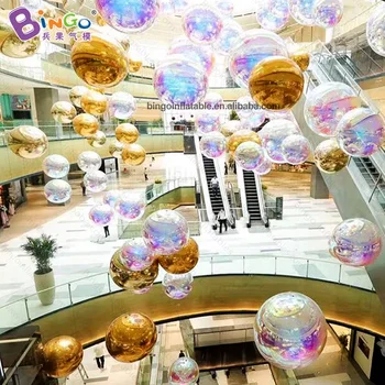 

0.8m Diameter Inflatable Mirror Colorful Ball/Inflatable Valentine Hanging Balloons Decor for Wedding