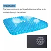 3D Breathable Chair Sitter Latex Silicone Gel Cushion Honeycomb Summer Ice Cool car Cushion Orthopedic Seat Pad Drop shiping 5