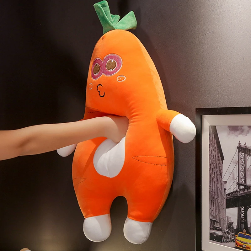 32/52/72/95 см, Чулочные изделия с рисунком улыбающегося плюшевая морковка игрушка милый забавный овощей Подушка-Морковка мягкие куклы набивные игрушки для Детский подарок