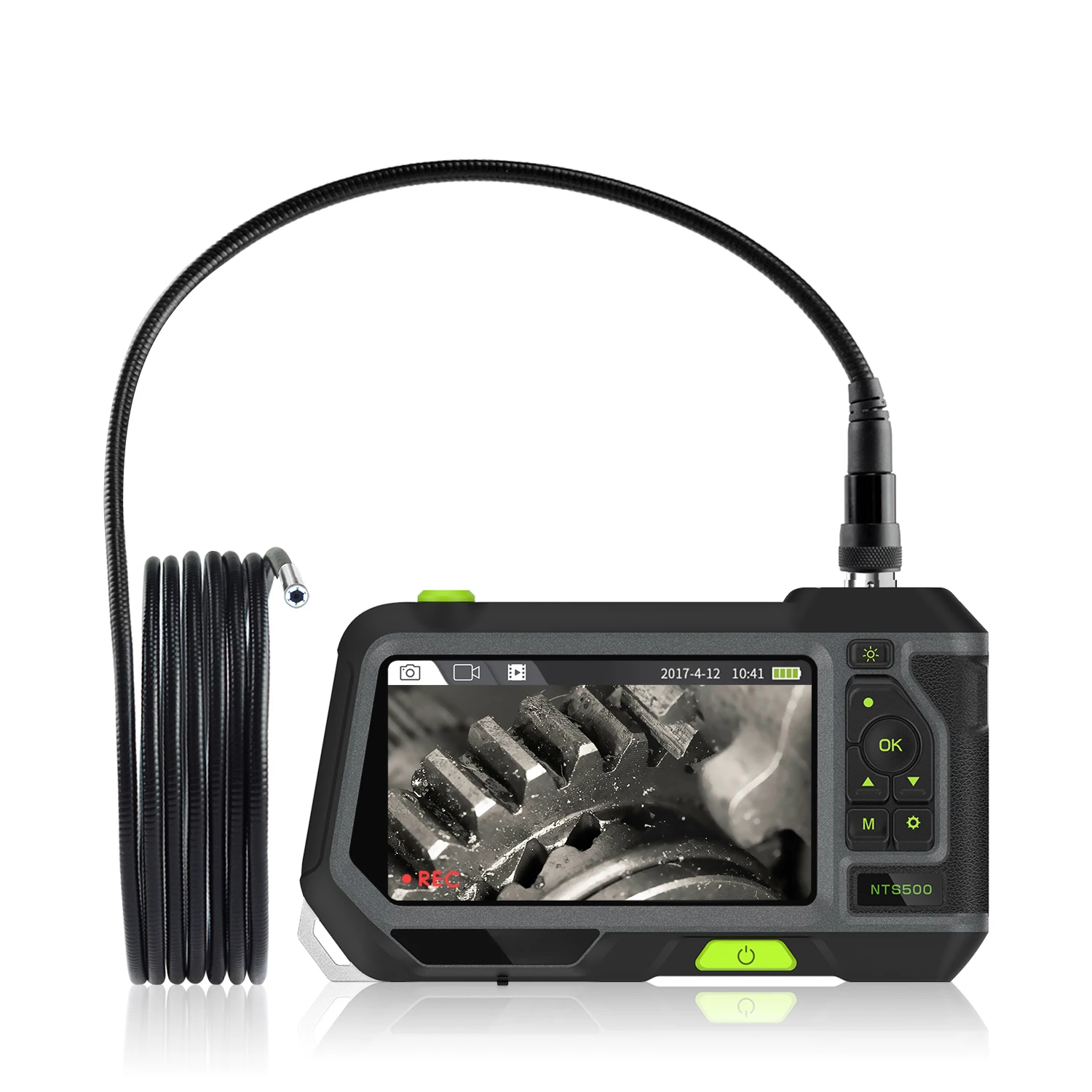 5 дюймов HD LCD промышленный эндоскоп бороскоп камера Инспекционная с полужесткой