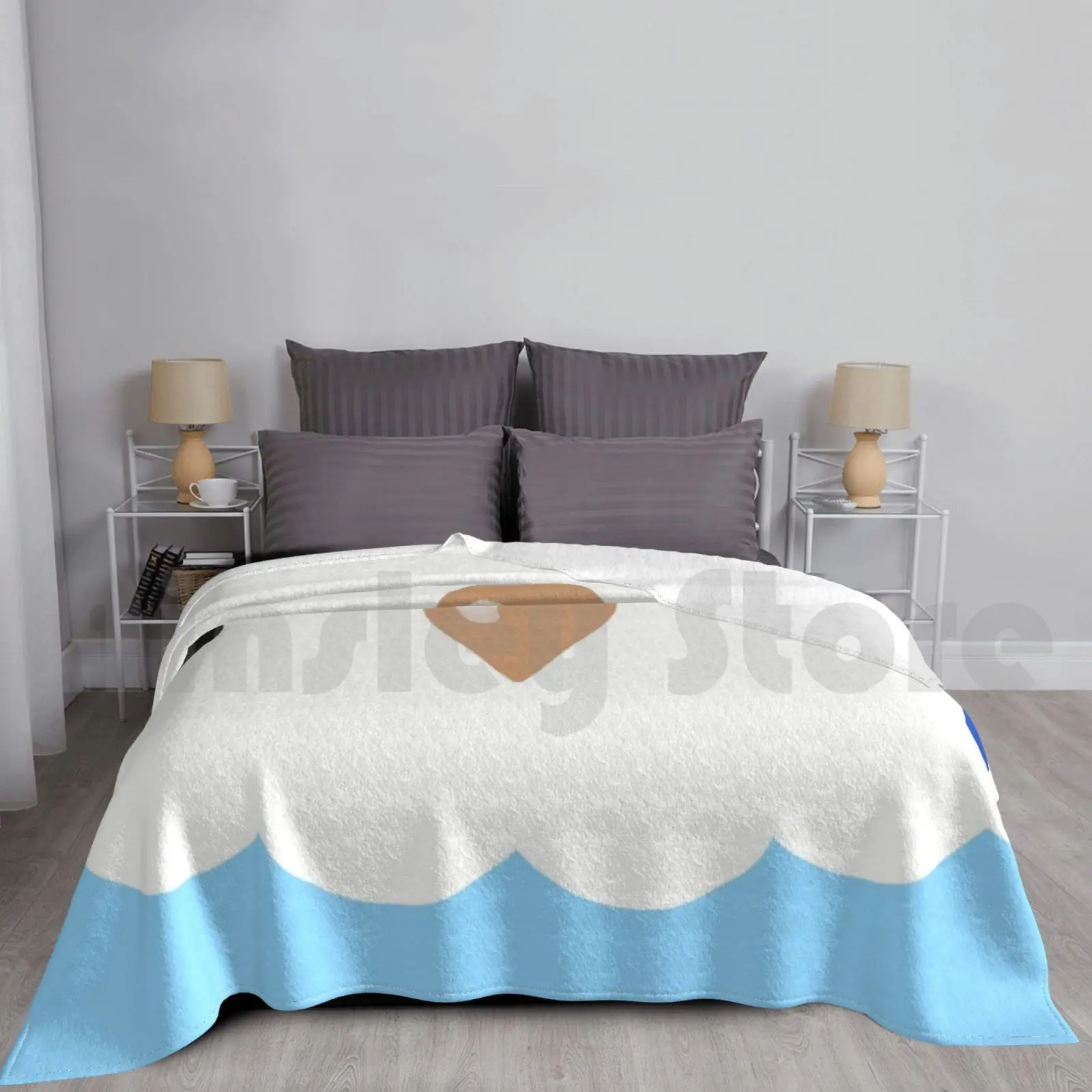 

Blue Budgie Face Blanket For Sofa Bed Travel Kawaii Budgie Budgerigar Parrot Parakeet Face Cute Beak Bird