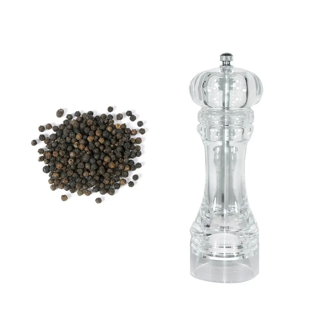 Acrylic Manual Pepper Grinder Salt Spices Mill Shaker Transparent Milling Cutter Machine Transparent Grinding Tool Milling