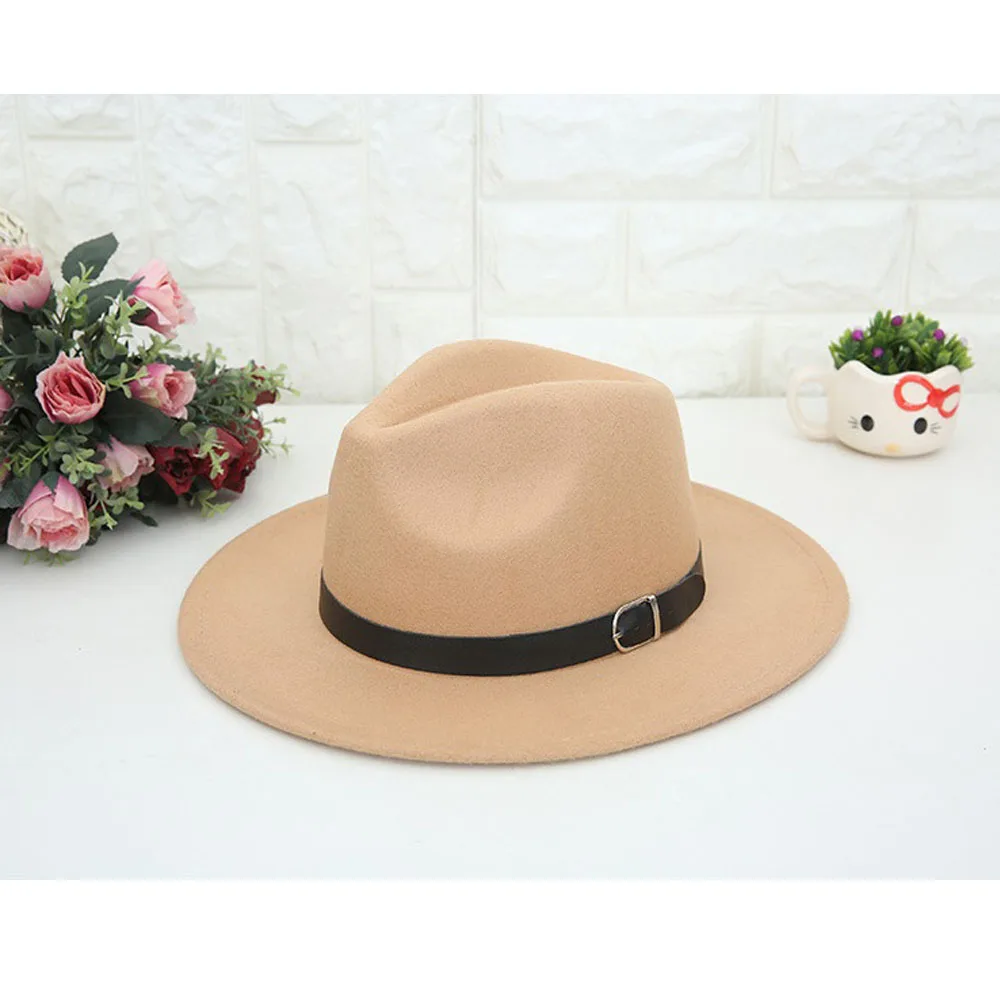 

Classic British Fedora Hat Men Women Imitation Woolen Winter Felt Hats Fashion Jazz Hat Chapeau Wholesale