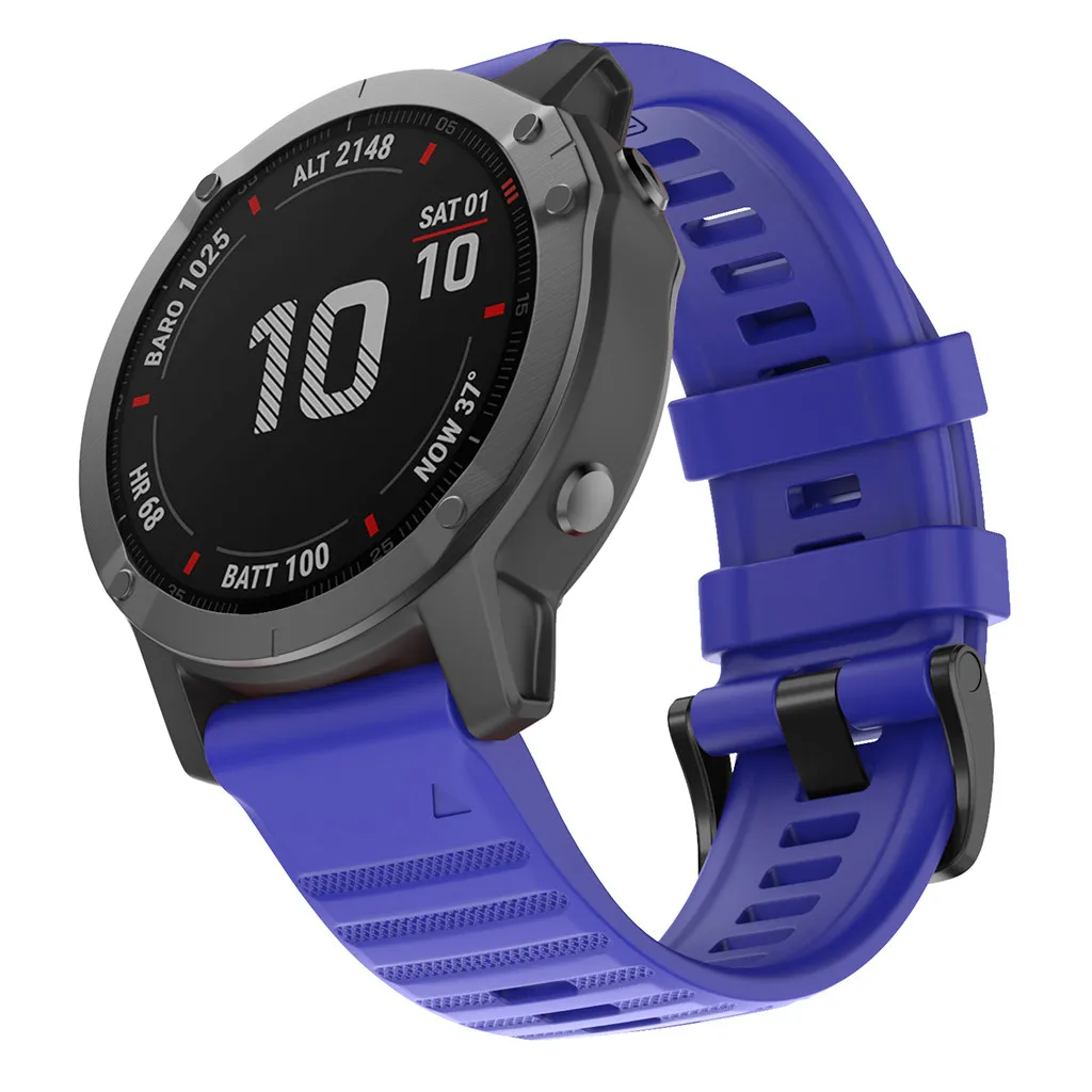 Fenix6x Pro быстросъемный силиконовый ремешок для Garmin Fenix 6X 5X plus 26 мм ремешок 22 мм Fenix 6 Pro 5 часы Easyfit Ремешки для наручных часов