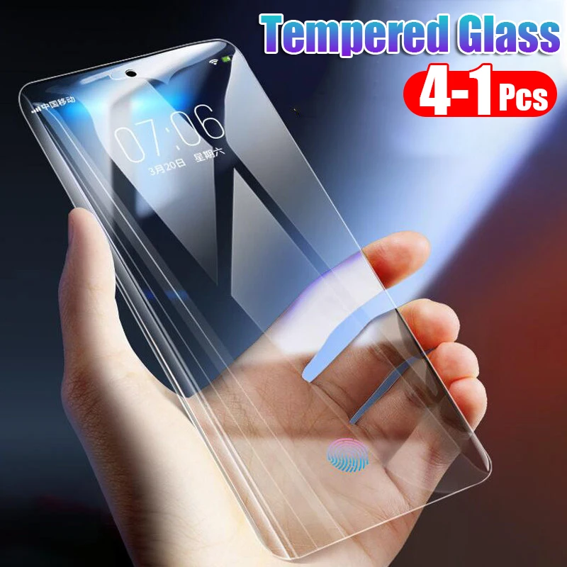 

4 3 2 1Pcs Full Tempered Glass Cover For Xiaomi Redmi Note 8 Pro Screen Protector Glass For Xiomi Redmi 7A Note 7 Protector Film