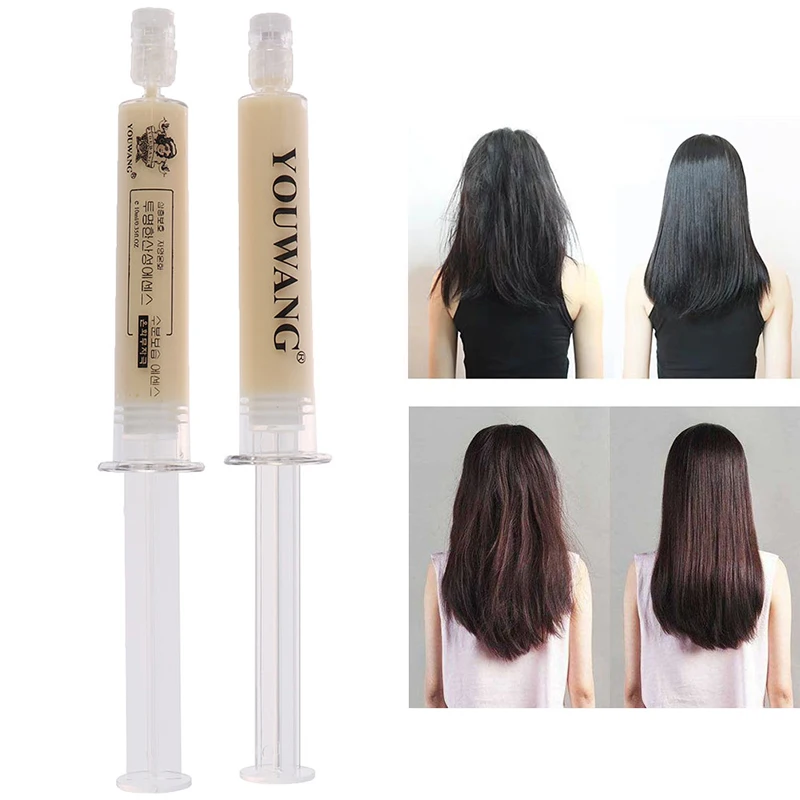 2pcs Hair Mask Conditioner Moisturizing Keratin Repair Dry Damaged Injection Needle High-speed Replenishment Water Lock | Красота и