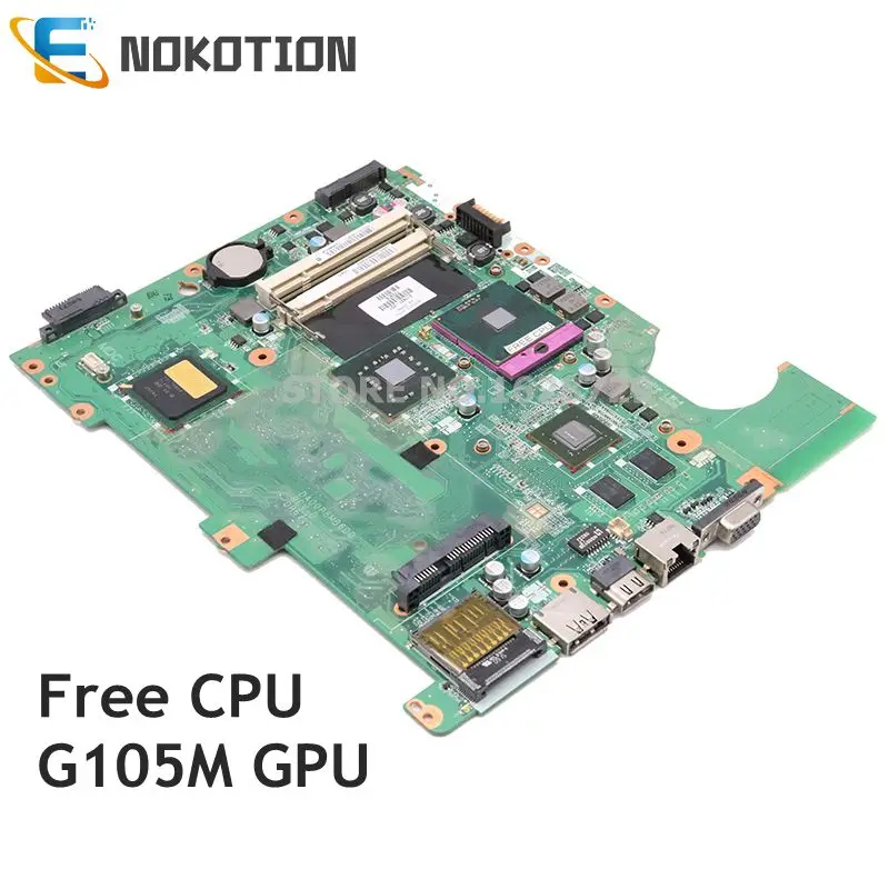 NOKOTION DA00P6MB6D0 517837-001 для hp Presario CQ61 G61 материнская плата для ноутбука DDR2 G105M GPU PGA478 Бесплатный процессор