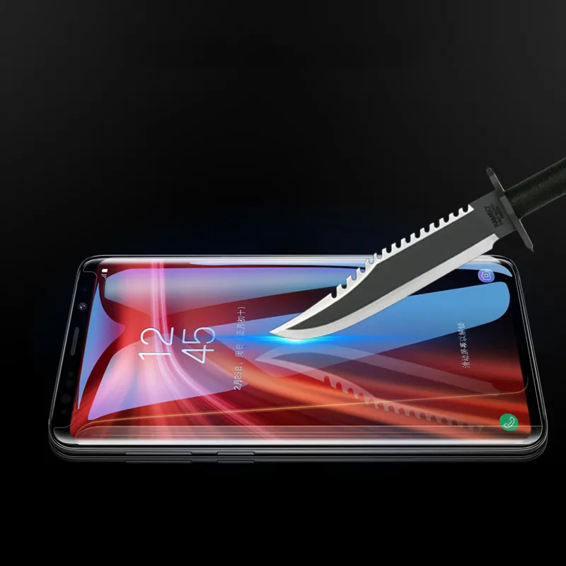 Изогнутое закаленное стекло для LG V30 V40 V50 Защитная пленка для экрана УФ жидкая полная клеевая пленка для LG G7 G8 ThinQ пленка