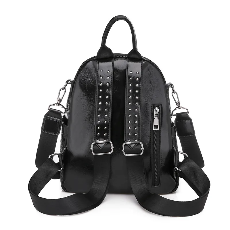 Burst Crack Backpack Women's New Style Sequin Trend New Arrival Versatile Fashion School Bag Shoulder Dual Purpose Backpack