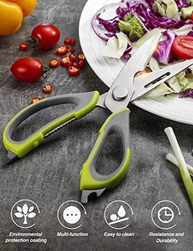 Kitchen Scissors-heavy Duty Kitchen Shears Stainless Steel,comes-apart  Detachable Kitchen Shears,with Magnetic Holder,compatible With  Chicken,meat,foo