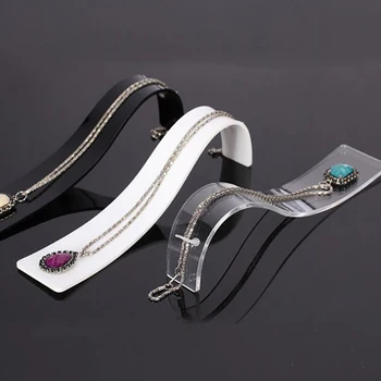 

Acrylic Necklace Showing Display Showcase Horizontal Bracelet Pendant Jewelry Packaging Display Stand Holder Organizer