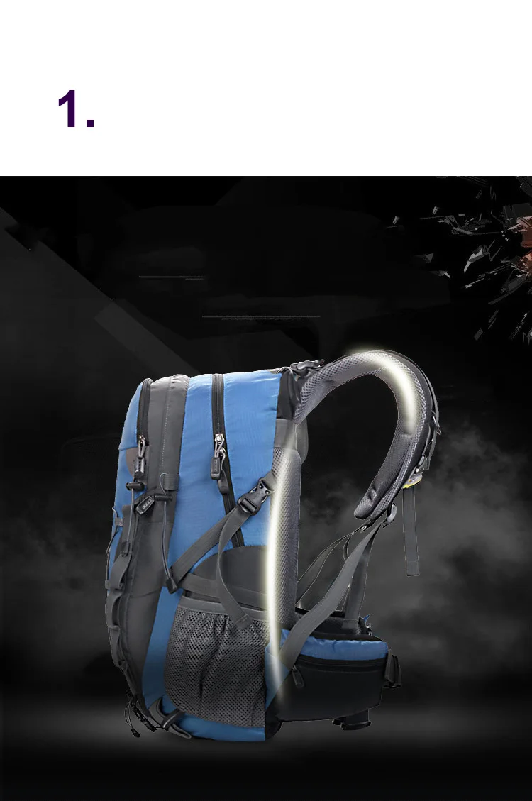 Mochila de Escalada Mochilas ao ar Bolsas de Desporto para Homem 40l ao ar Livre Multifuncional Impermeável Durável Acampamento Caminhadas 3 Mochilas escal.