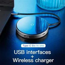 Baseus USB Type C HUB to HDMI 4k USB 3.0 HUB Type-c PD Power Adapter For MackBook Pro Air Qi Wireless Charger USB-C Splitter HAB