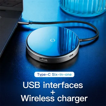 

Baseus USB Type C HUB to HDMI 4k USB 3.0 HUB Type-c PD Power Adapter For MackBook Pro Air Qi Wireless Charger USB-C Splitter HAB