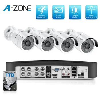 

Home Security Camera System Video Surveillance Kit CCTV 8CH 1080P 4PCS Outdoor AHD Bewakingscamera Waterproof street Camera
