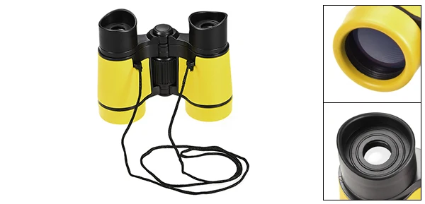 Yellow Uxcell игрушечный бинокль 4X30 Компактный складной бинокль ударопрочный с шейным ремешком для наблюдения за птицами, Походов, Кемпинга, сафари - Цвет: Yellow