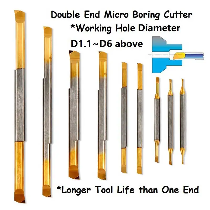 

Full Size MTR Double End CNC Lathe Turning Tool One-piece Integrated Precision Boring Head Carbide Micro Boring Bar