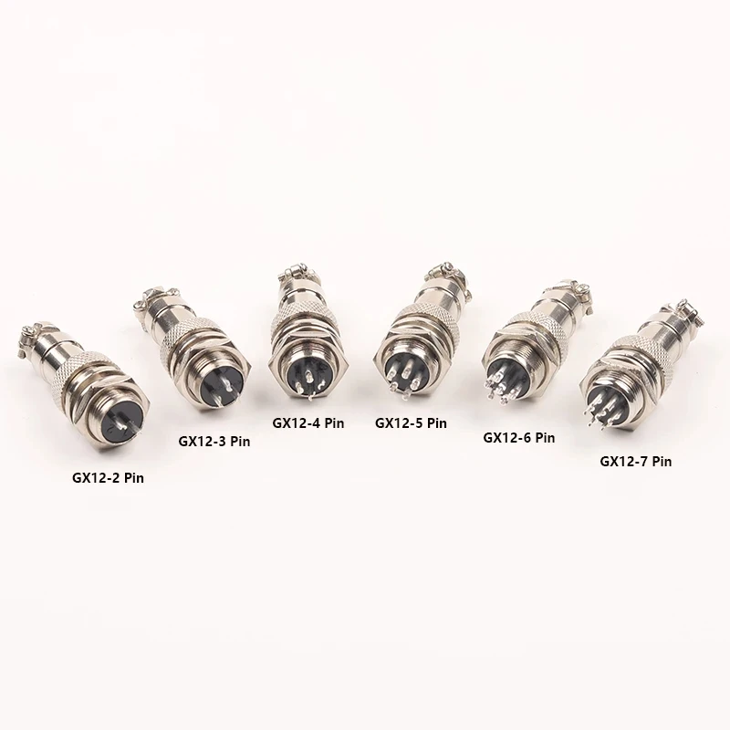 1Set GX12 2/3/4/5/6/7 Pin Nut typeMale & Female Electric Wire Panel Connector Circular Aviation Socket Plug Wire Panel Connector wire connector terminals,wire connector,electrical connectors,electrical connector,cable connector