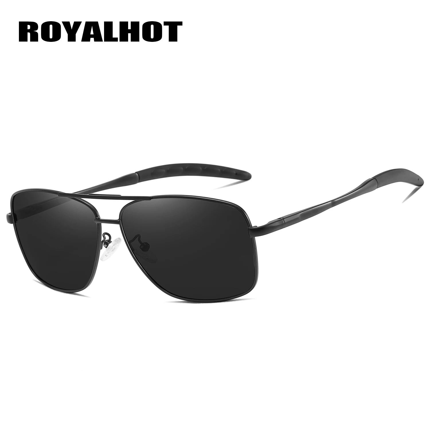 RoyalHot, мужские, женские, поляризационные, алой, квадратная оправа, солнцезащитные очки, для вождения, солнцезащитные очки, оттенки, Oculos masculino, мужские, 900173 - Цвет линз: Black Grey