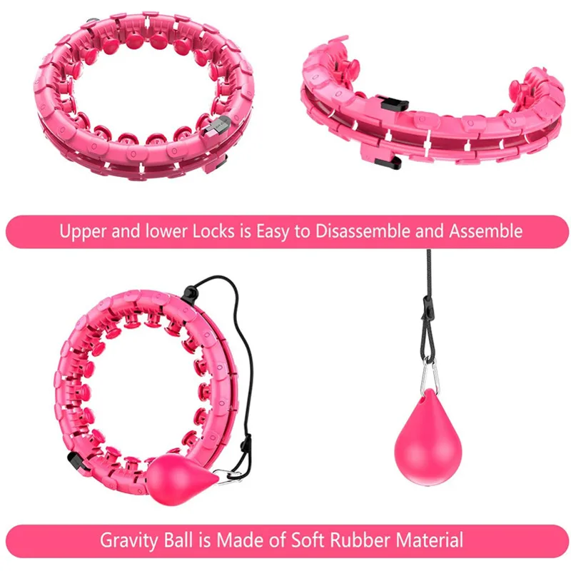 Smart Sport Hoops Detachable Adjustable Auto-Spinning Circle Thin Waist Abdominal Exercise Gym Fitness Equipment Home Training