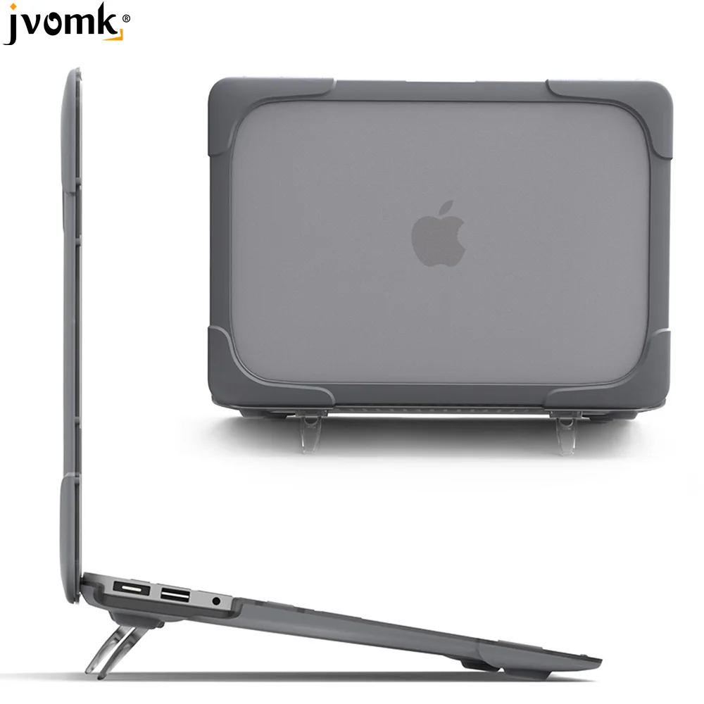 Cena Nowa, odporna na wstrząsy twardy futerał składany stojak na laptopa dla macbook Air Pro Retina 11 12 13 15, dla, Mac, książka, 13.3 cal pasek dotykowy + pokrywa klawiatury