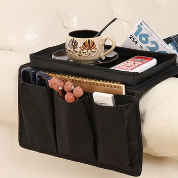 

4 Pockets Storage Bag Sofa Handrail Couch Arm Rest Organizer Holder Remote Control Organizer Bag TUE88