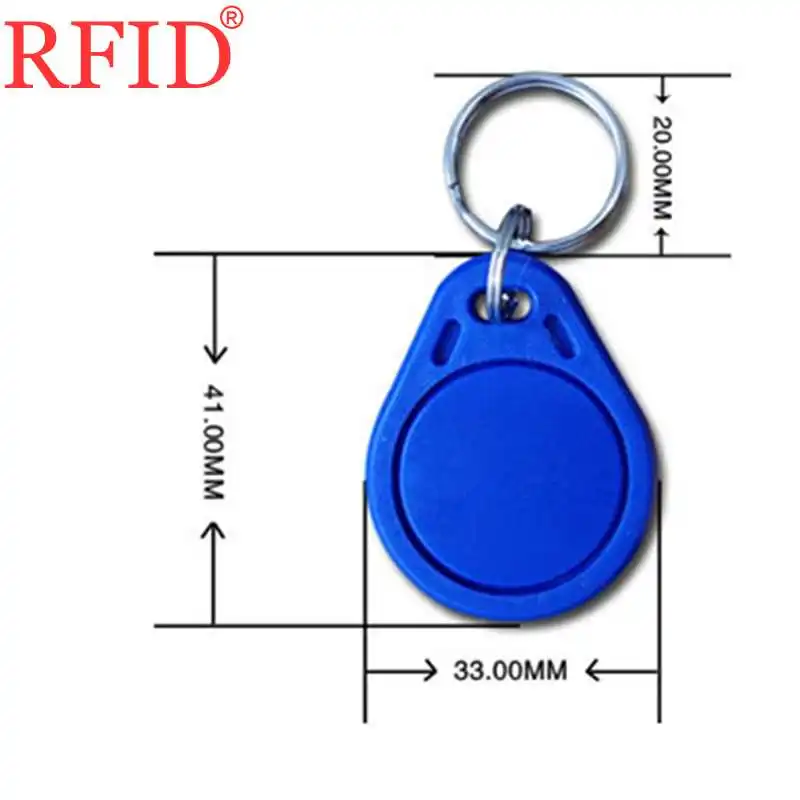 ID 125 кГц EM4100 TK4100 41x33x4,3 мм только для чтения RFID Брелки EM жетон бирка брелок карта контроля доступа много цветов Выберите 100 шт