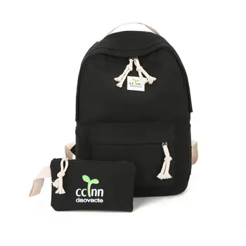 

Fashionable Design Women Canvas Backpack Casual Teenage Girls Students School Bag Travel Shoulder Bag