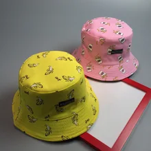 4 цвета, мужская шляпа-Панама с принтом банана, женская летняя кепка, Повседневная Кепка в стиле ретро, унисекс, Солнцезащитная шляпа для рыбалки, рыбака