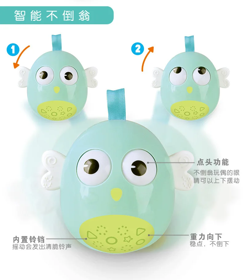 creative plastic Baby Cartoon Penguin Animal Blink Tumbler Toy Early Education toys Nodding Doll Baby Toys Gifts