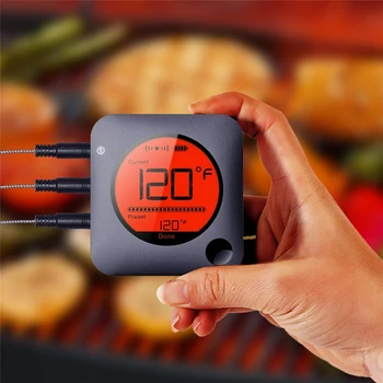 

Grill Thermometer, Bluetooth Meat Thermometer, Digital Bbq Meat Thermometer for Kitchen Food Cooking, Smart App Alarm