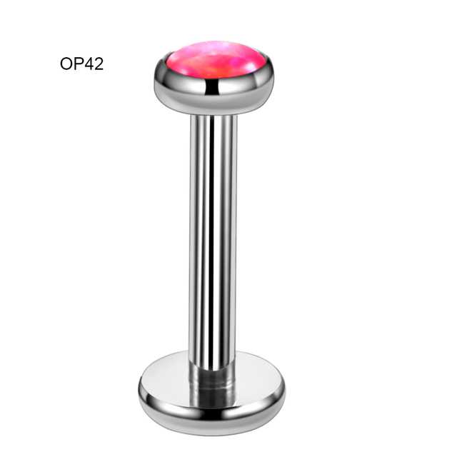 Titanium Ear Septum Helix Tragus Opal CBR Piercings Christina Vertical Hood Labret Dermal Anchor Earrings Piercing Jewelry