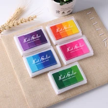 1 шт. 6 цветов нетоксичные градиентные цветные штемпельные подушечки чернильная подушечка печать на масляной основе Пальчиковый принт хороший подарок для штамп для детей DIY искусство